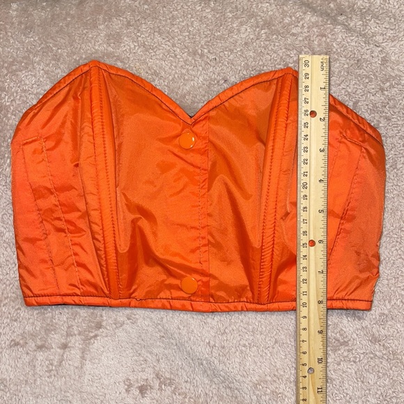 Bustier, size small, orange and black, two side pockets, pre-owned, sexy - Picture 4 of 15
